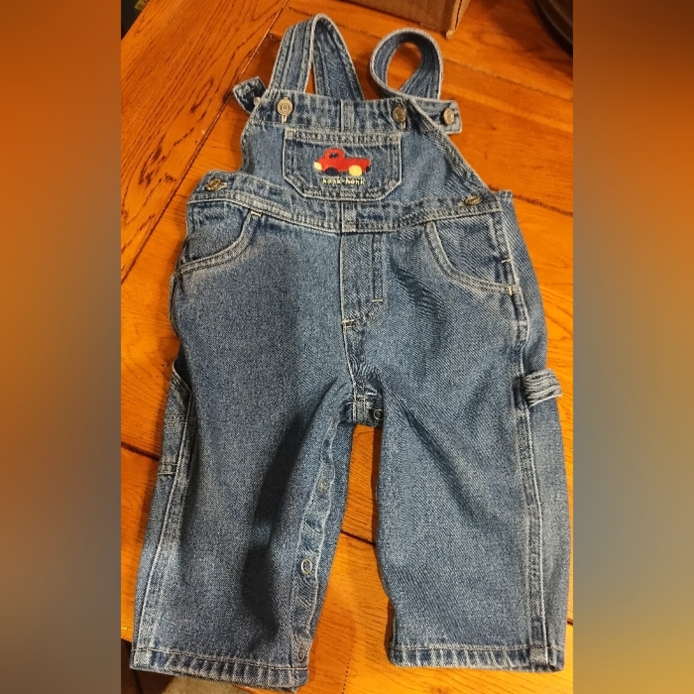 Vintage Baby Carter's Embroidered Denim Overalls